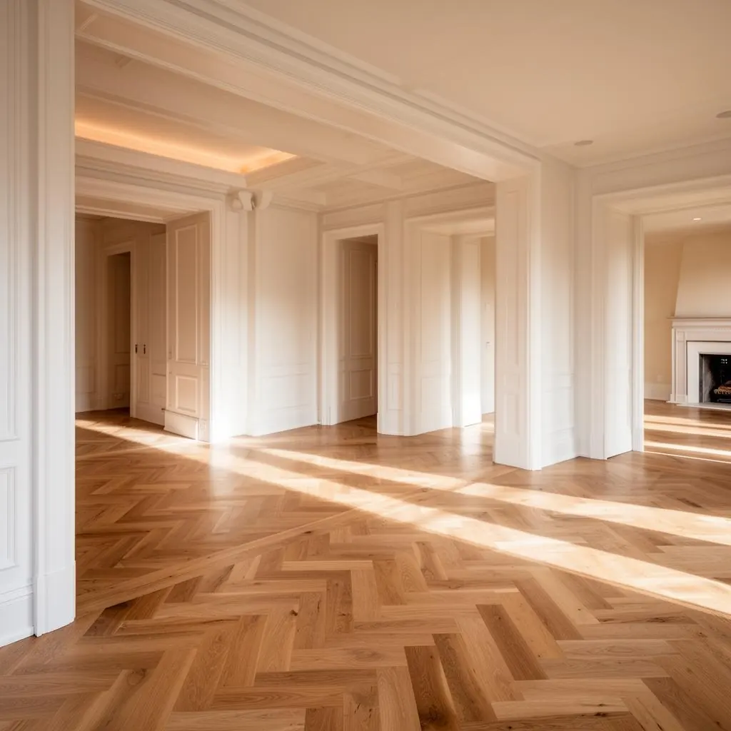 Hardwood flooring and trim installation in a Boerne home